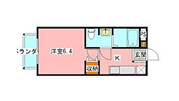 ラ・マイレ・アレイ 2階1Kの間取り