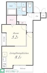 クィーンクェshoto 1階1LDKの間取り