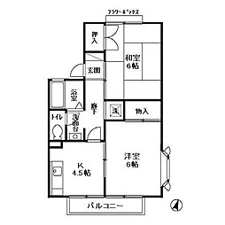 ハイムルミエール 1階1LDKの間取り