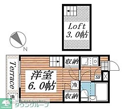 Ｌｉｖｅ津田沼 1階1Kの間取り