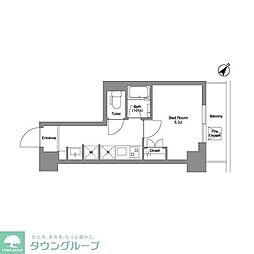 BPRレジデンス行徳 1Kの間取図画像