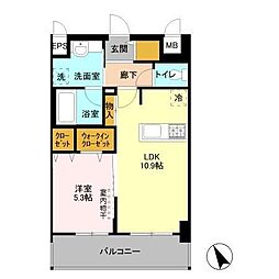 LUMIERE 1LDKの間取図画像