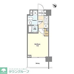 KDXレジデンス市川 1Kの間取図画像