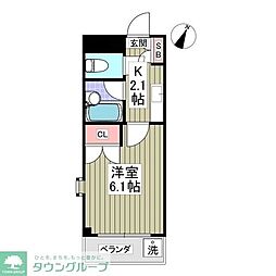 コートアネックス2 1Kの間取図画像