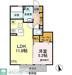 クレール 1LDKの間取図画像