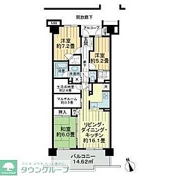 東京ベイスクエア・ミッテ 3SLDKの間取図画像