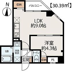 CONNECT PARK HILLS千葉中央 1LDKの間取図画像