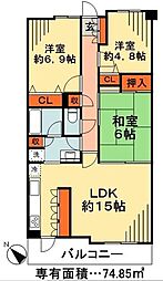 ガーデンアヴェニュー妙典 3LDKの間取図画像