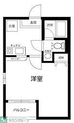 Hakusui幕張 1Kの間取図画像