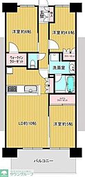 リビオシティ船橋北習志野 3LDKの間取図画像