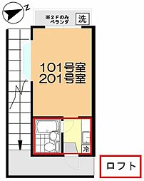 isメゾン西船橋 1Kの間取図画像