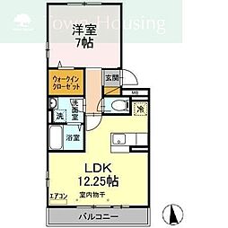 サニーコート 1LDKの間取図画像