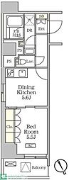 リーフシティ市川ザ・レジデンス 1DKの間取図画像