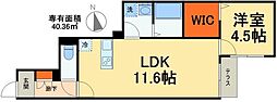 RIVAGE 1LDKの間取図画像