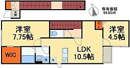 RIVAGE 2LDKの間取図画像