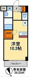 オーキッドレジデンス船橋本町 ワンルームの間取図画像