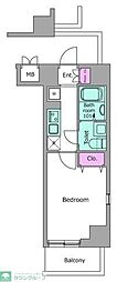 Nステージ西船橋3 1Kの間取図画像