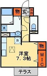 シュトラルヴェヌス ワンルームの間取図画像