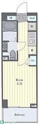 グランカーサ市川国府台 1Kの間取図画像