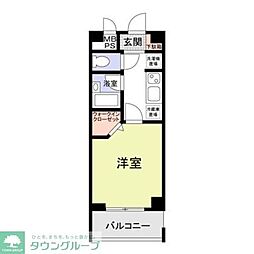 ヴィラロクロー 1Kの間取図画像