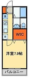 船橋市駿河台2丁目アパート 1Kの間取図画像