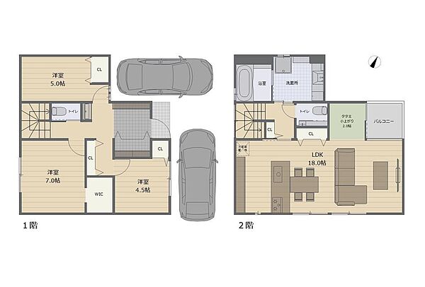 ※建物参考プラン例、土地建物価格4780万円、建物面積100.34m2