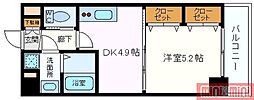 CITYSPIRE鶴見 1DKの間取図画像
