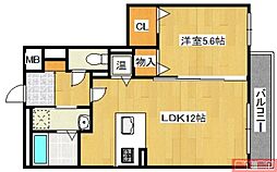 シャーメゾンファースト 1LDKの間取図画像
