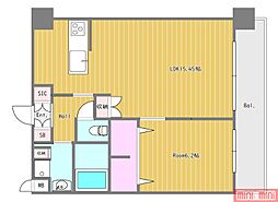 Chez・moi・Yokozutsumi4 1LDKの間取図画像
