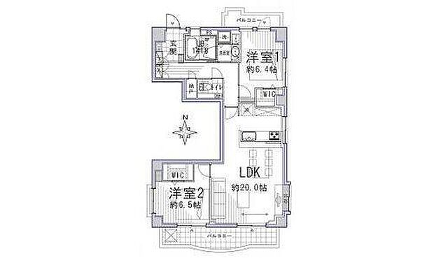 東桜マンション2LDK　8階(2LDK) 8階の間取り