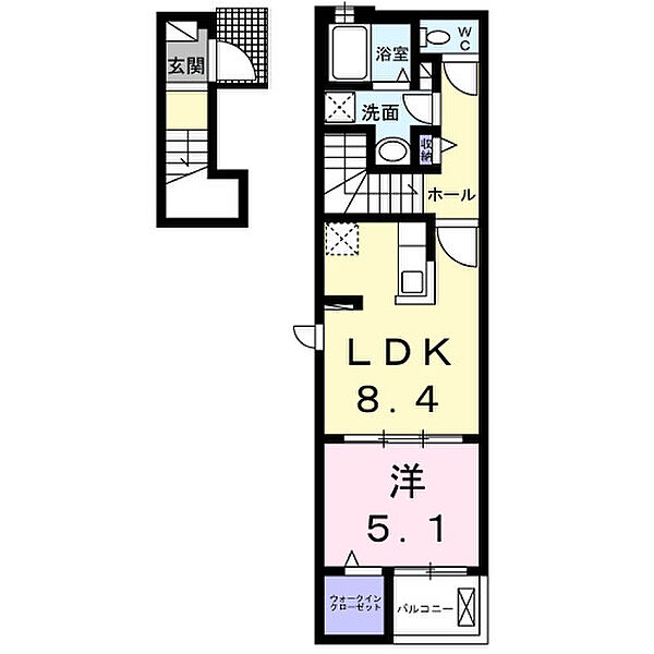 しいの木台3丁目アパート 202｜千葉県柏市しいの木台3丁目(賃貸アパート1LDK・2階・38.81㎡)の写真 その2