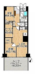 野田パークマンション 2SLDKの間取図画像