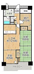 シャトーサンパークスクエア 4LDKの間取図画像