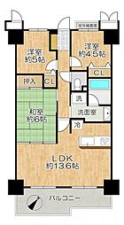 フルレ歌島 3LDKの間取図画像