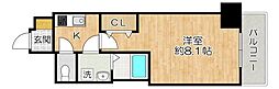 レジデンス神戸ヴェルノ 1Kの間取図画像