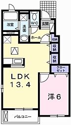 キャッスル・ミニヨン 1LDKの間取図画像
