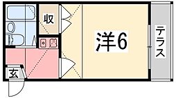 スマイル大久保 1Kの間取図画像