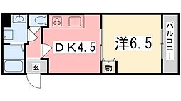 東雲Kマンション 1DKの間取図画像