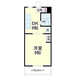 ベストライフ八洲 1DKの間取図画像