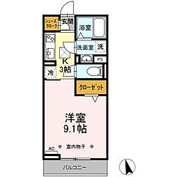フロンティアAH 1Kの間取図画像