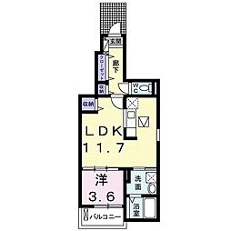 サニー・ダン 1LDKの間取図画像