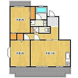 G.T.ハイツ 2LDKの間取図画像