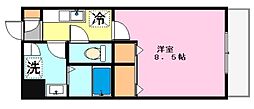 アテネ 1Kの間取図画像