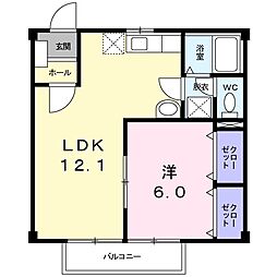 アーバン 1LDKの間取図画像