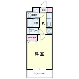 マンションアルティア2 1Kの間取図画像