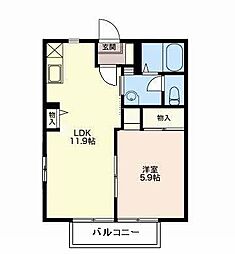 あおぞのC 1LDKの間取図画像