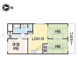 第6サンコウヒルズ北館 3LDKの間取図画像