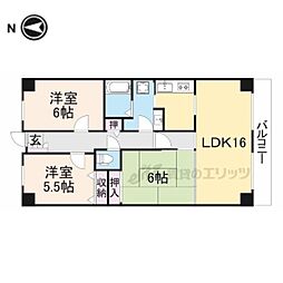 PHOENIX COURT 交野II 2階3LDKの間取り
