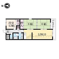 キャピタル新大宮 3階3LDKの間取り