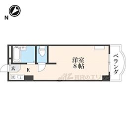 シャンテムーラン 225 1階ワンルームの間取り